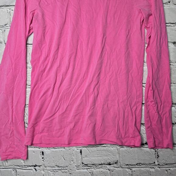 J Crew Pink Long Sleeve Turtleneck Knit Top Size Medium Cotton Blend? - Picture 3 of 8